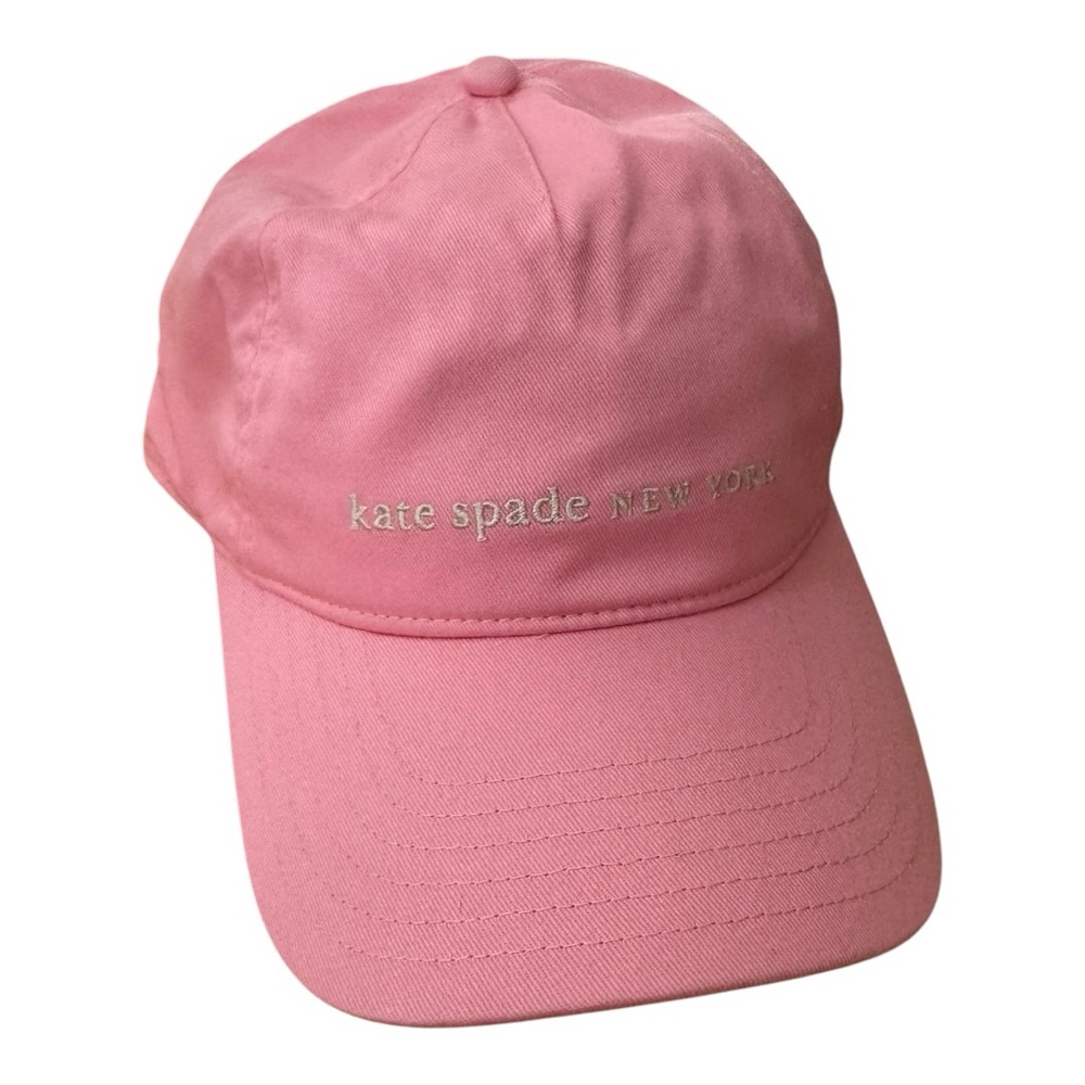 Kate Spade New York Embroidered Baseball Cap/Hat, Butterfly Pink